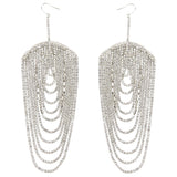 Area silver metal earrings