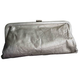 Acne Studios silver leather clutch bag
