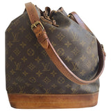 Louis Vuitton noé brown cloth handbag
