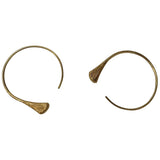 Celine alphabet gold metal earrings