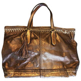 Yves Saint Laurent metallic leather handbag