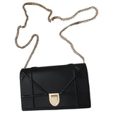 Dior diorama black leather handbag