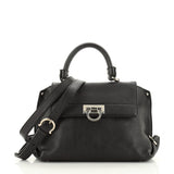 Salvatore Ferragamo sofia black leather handbag