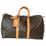 Louis Vuitton Keepall Brown Cloth Travel bag