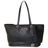Michael Kors jet set black leather handbag