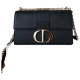 Dior 30 montaigne black leather handbag