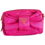 Prada tessuto  pink leather handbag