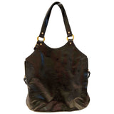 Yves Saint Laurent tribute black patent leather handbag
