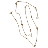 Hermès farandole gold pink gold long necklaces