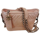 Chanel gabrielle pink leather handbag