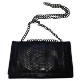 Carven black python handbag