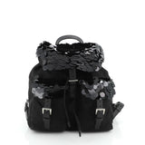 Prada black cloth backpacks