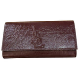 Yves Saint Laurent belle de jour burgundy patent leather clutch bag