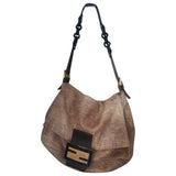 Fendi mamma baguette  brown cloth handbag