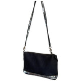Vanessa Bruno navy glitter clutch bag