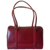 Max Mara red leather handbag