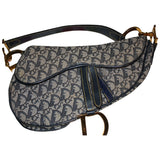 Dior saddle blue cloth handbag