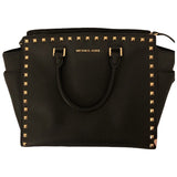 Michael Kors selma black leather handbag