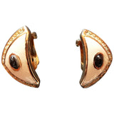Dior beige metal earrings