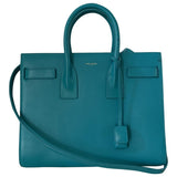 Saint Laurent sac de jour turquoise leather handbag
