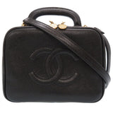 Chanel black leather handbag