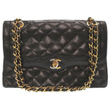 Chanel black leather handbag