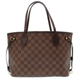 Louis Vuitton neverfull brown cloth handbag