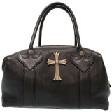 Chrome Hearts black leather handbag