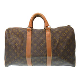 Louis Vuitton keepall brown cloth travel bag