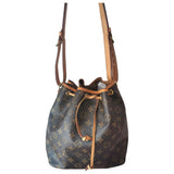 Louis Vuitton noé brown cloth handbag