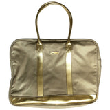 Michael Kors gold linen handbag