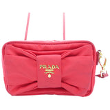 Prada tessuto  red cloth handbag