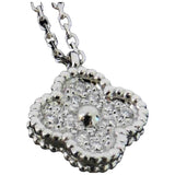 Van Cleef & Arpels sweet alhambra silver white gold necklaces