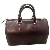 Louis Vuitton speedy purple leather handbag