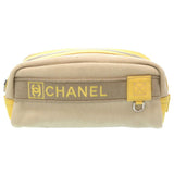 Chanel beige cloth travel bag