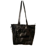 Mm6 black leather handbag