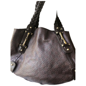 Gucci pelham brown leather handbag