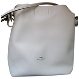 Coach white leather handbag
