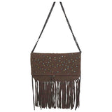 Zadig & Voltaire rock brown velvet handbag