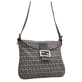 Fendi mamma baguette  navy cloth handbag