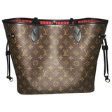 Louis Vuitton neverfull brown cloth handbag