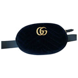 Gucci marmont black velvet clutch bag