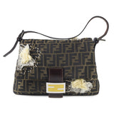 Fendi mamma baguette  brown cloth handbag
