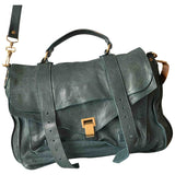 Proenza Schouler ps1 large green leather handbag
