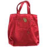 Michael Kors red cotton handbag