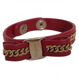 Salvatore Ferragamo red leather bracelets