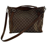 Gucci brown cloth handbag