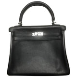 Hermès kelly 25 black leather handbag