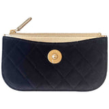 Chanel black velvet clutch bag