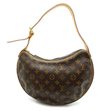 Louis Vuitton croissant  brown cloth handbag